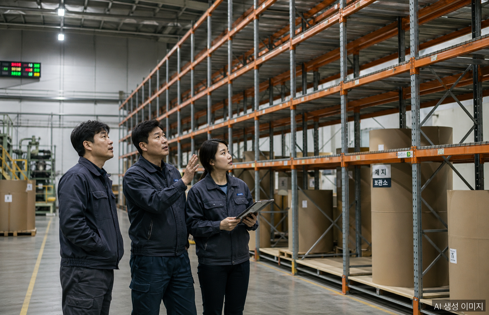 골판지 원지 재고 부족 현장